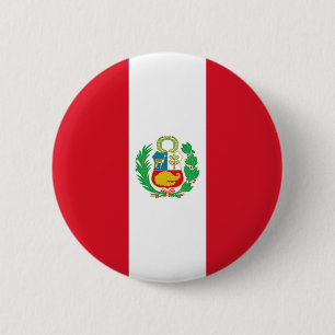 Bóton Redondo 5.08cm Bandeira do Peru