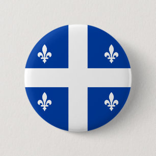 Bóton Redondo 5.08cm Bandeira do Quebec