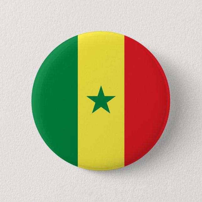 Bóton Redondo 5.08cm Bandeira do Senegal (Frente)