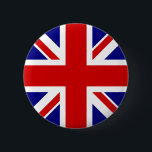 Bóton Redondo 5.08cm bandeira do União<br><div class="desc">O bandeira do Reino Unido - Reino Unido, que está na Grã-Bretanha. A bandeira da Union Jack simboliza a unidade entre a Inglaterra, a Escócia e a Irlanda. As cores do sinalizador da tomada sindical são vermelho, azul, branco. Este design também está disponível em muitos outros produtos para você escolher....</div>