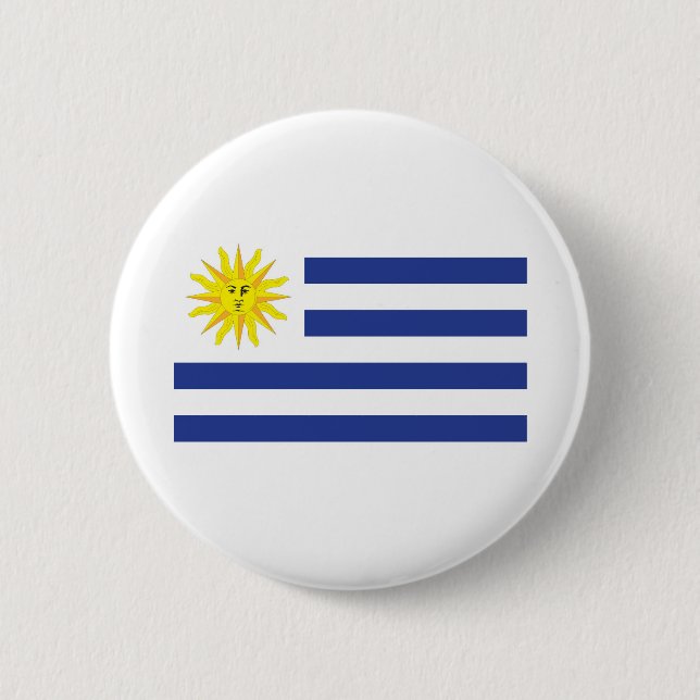 Bóton Redondo 5.08cm Bandeira do Uruguai (Frente)