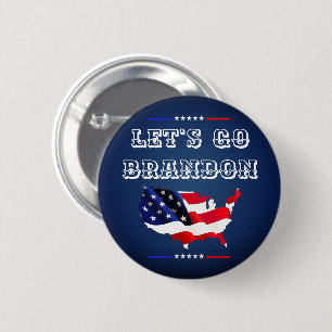 Bóton Redondo 5.08cm Bandeira do VAMOS Personalizado GO BRANDON Trump 2