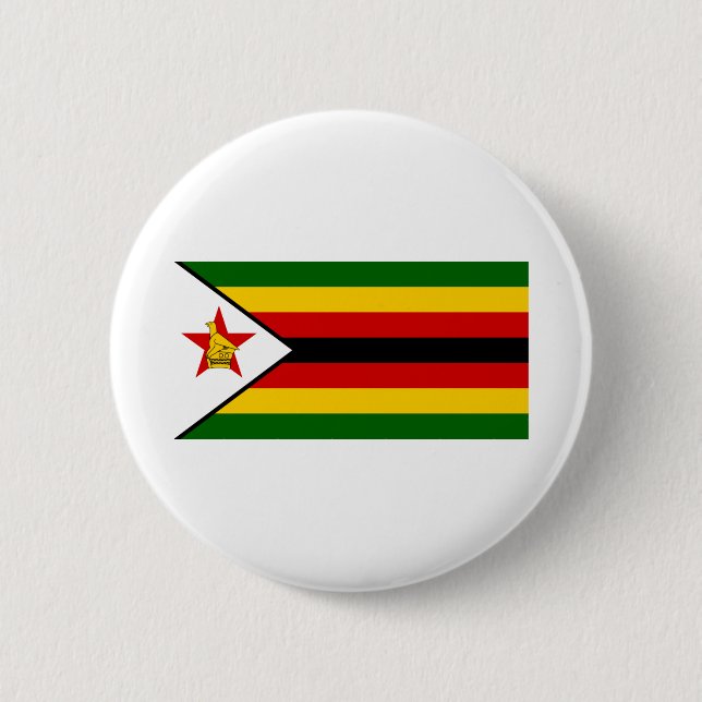 Bóton Redondo 5.08cm Bandeira do Zimbabué (Frente)