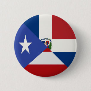 Bóton Redondo 5.08cm Bandeira Dominicana em Porto Rico PR República