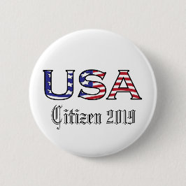 Bóton Redondo 5.08cm Bandeira dos Estados Unidos dos EUA do ano da