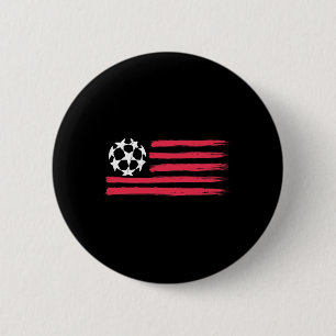 Bóton Redondo 5.08cm Bandeira dos EUA Futebol Byll Cool Equipamento de