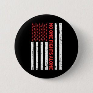 Bóton Redondo 5.08cm Bandeira dos EUA Ninguém Luta Sozinho Conscientiza
