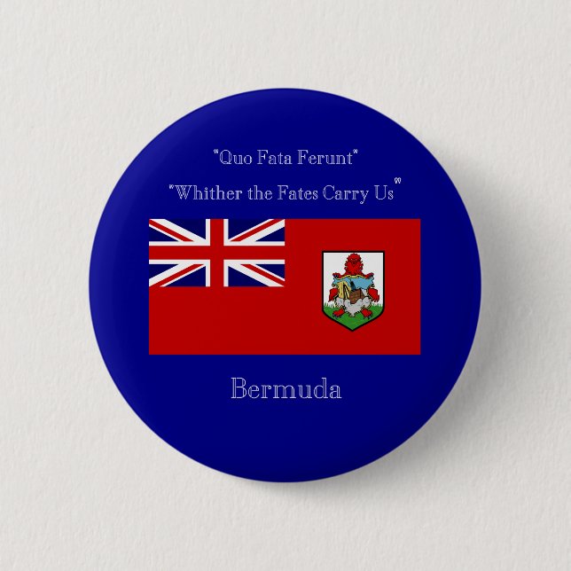 Bóton Redondo 5.08cm Bandeira e divisa de Bermuda (Frente)