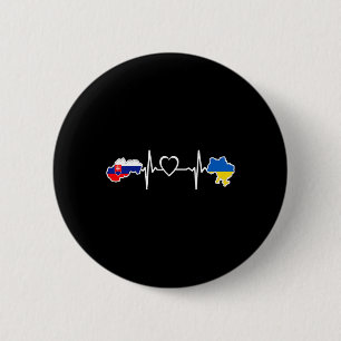 Bóton Redondo 5.08cm Bandeira Eslovaca Ucraniana - Eslováquia Ucrânia C