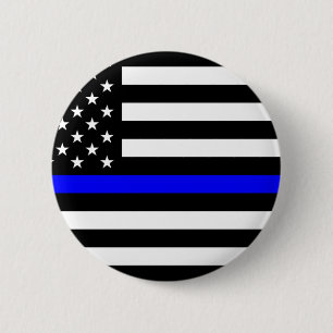 Bóton Redondo 5.08cm Bandeira fina do memorial dos agentes da polícia