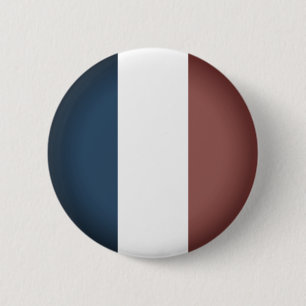 Bóton Redondo 5.08cm Bandeira Francesa em cores escuras