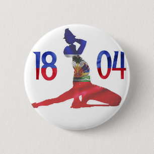 Bóton Redondo 5.08cm Bandeira Haitiana 1804 Negativo Mawon Independê