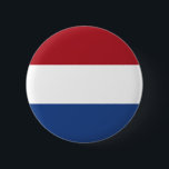 Bóton Redondo 5.08cm Bandeira Holandesa Patriótica<br><div class="desc">Bandeira Patriótica dos Países Baixos.</div>