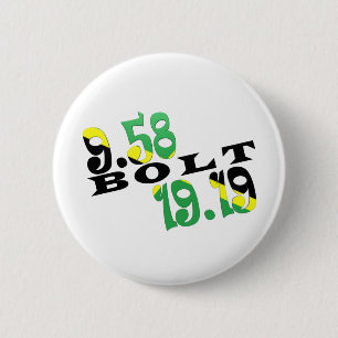 Bóton Redondo 5.08cm Bandeira jamaicana de Usain Bolt Berlim 2 WR