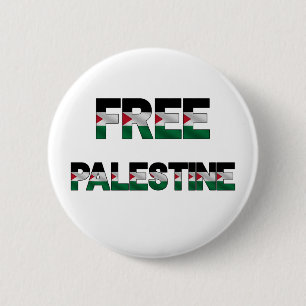 Bóton Redondo 5.08cm Bandeira Livre da Palestina Cartas Orgulho de Unid
