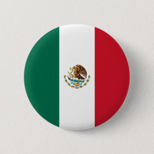 Bóton Redondo 5.08cm Bandeira Mexicana