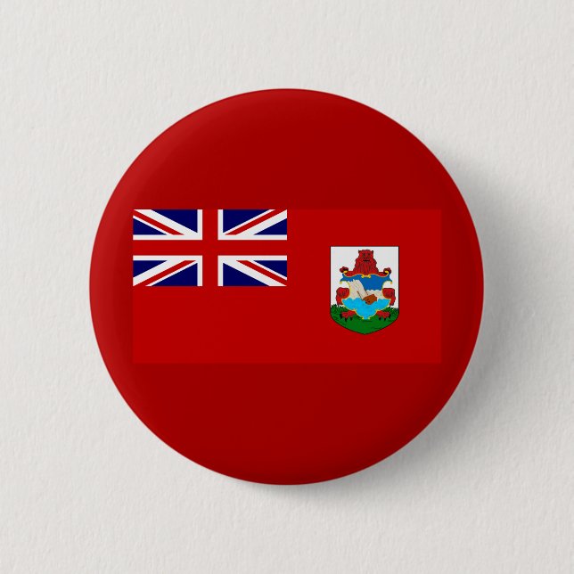 Bóton Redondo 5.08cm Bandeira nacional de Bermuda (Frente)