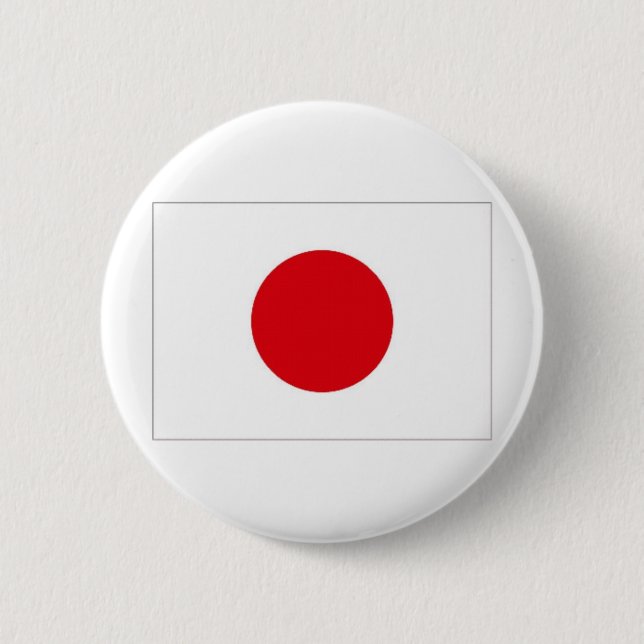 Bóton Redondo 5.08cm Bandeira nacional de Japão (Frente)