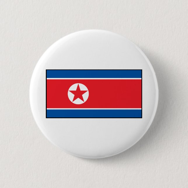 Bóton Redondo 5.08cm Bandeira norte-coreana (Frente)
