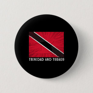 Bóton Redondo 5.08cm Bandeira Patriótica Distinta de Trinidad e Tobago 
