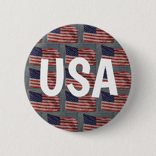 Bóton Redondo 5.08cm Bandeira Patriótica dos Estados Unidos