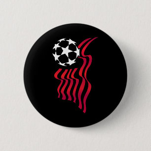 Bóton Redondo 5.08cm Bandeira Patriótica Dos EUA Amante De Futebol Para