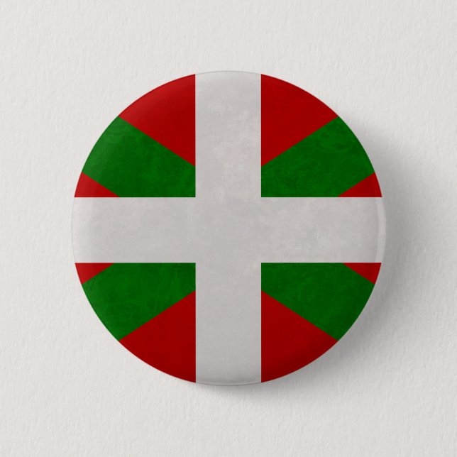 Bóton Redondo 5.08cm Bandeira Pays Basque Euskadi (Frente)