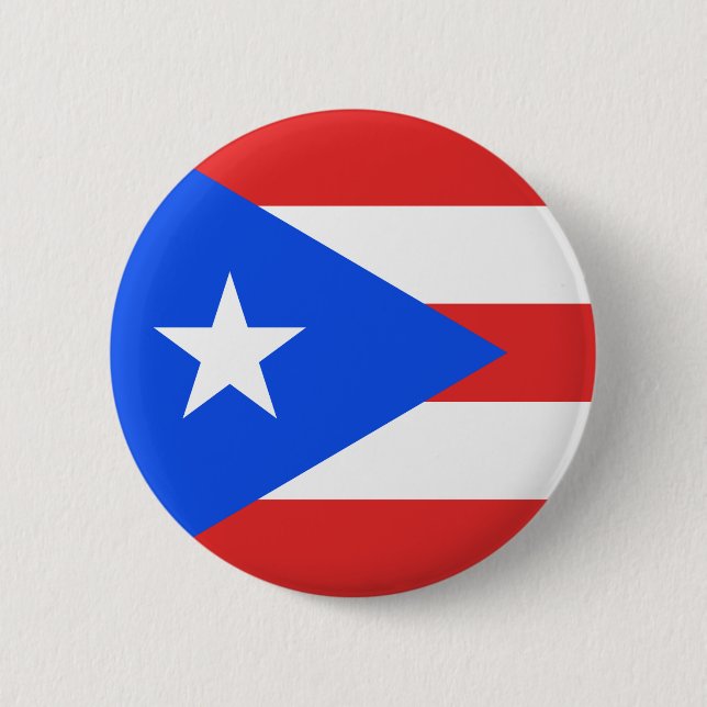 Bóton Redondo 5.08cm Bandeira Porto Rico (Frente)