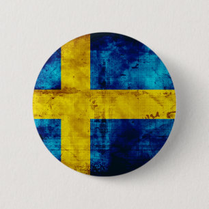 Bóton Redondo 5.08cm Bandeira sueco