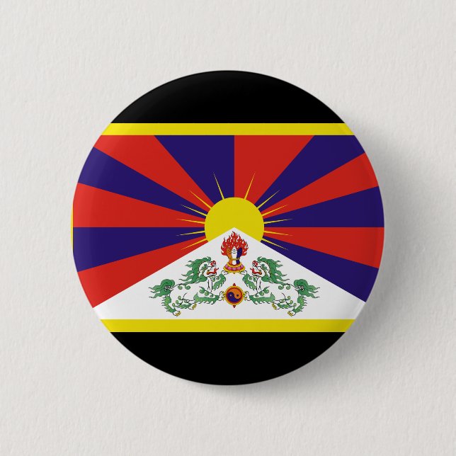 Bóton Redondo 5.08cm Bandeira tibetana (Frente)