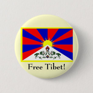 Bóton Redondo 5.08cm Bandeira tibetana - Tibet livre!