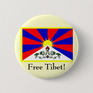Bóton Redondo 5.08cm Bandeira tibetana - Tibet livre!