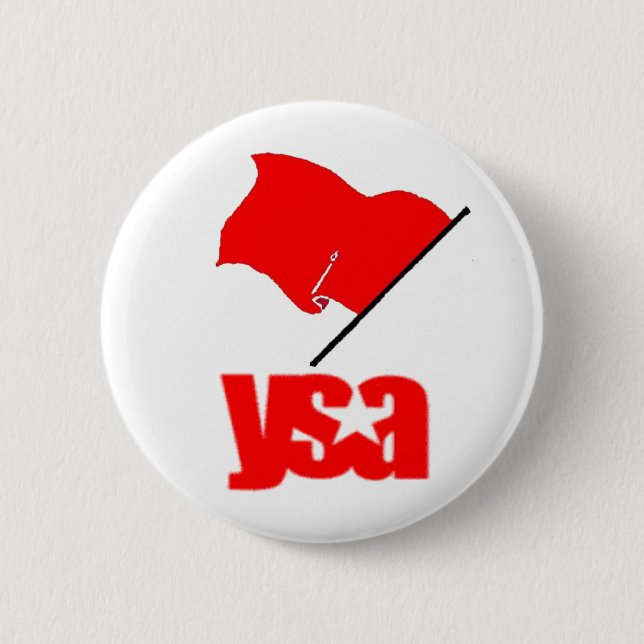 Bóton Redondo 5.08cm Bandeira vermelha de YSA (Frente)