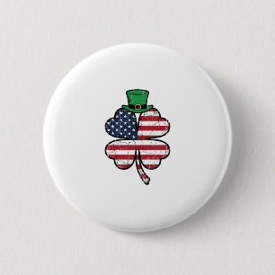 Bóton Redondo 5.08cm Bandeira Vintage Shamrock Dia de São Patrício