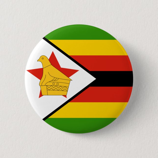 Bóton Redondo 5.08cm bandeira zimbabwe (Frente)