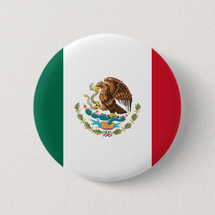 Bóton Redondo 5.08cm Bandera de México - Bandeira do México - Bandeira