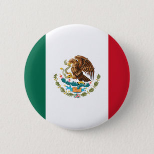 Bóton Redondo 5.08cm Bandera de México - Bandeira do México - Bandeira 