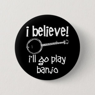 Bóton Redondo 5.08cm Banjo engraçado