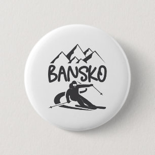 Bóton Redondo 5.08cm Bansko Skiing Snowboard Bulgária Resort Distres