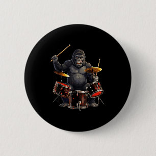 Bóton Redondo 5.08cm Baquetas de Bateria Gorila Bateristas Crianças Men