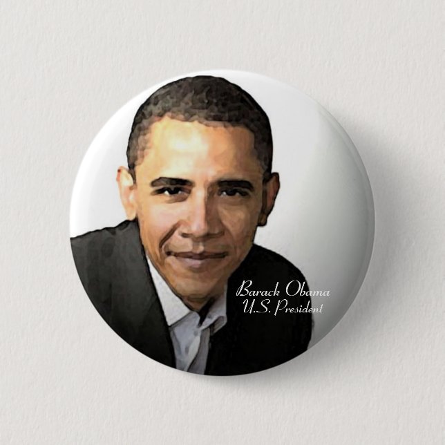 Bóton Redondo 5.08cm Barack Obama (Frente)