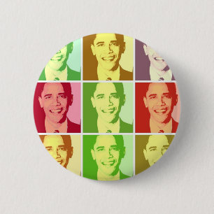 Bóton Redondo 5.08cm Barack Obama