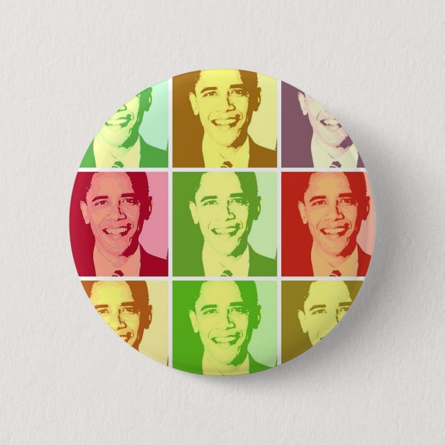Bóton Redondo 5.08cm Barack Obama (Frente)
