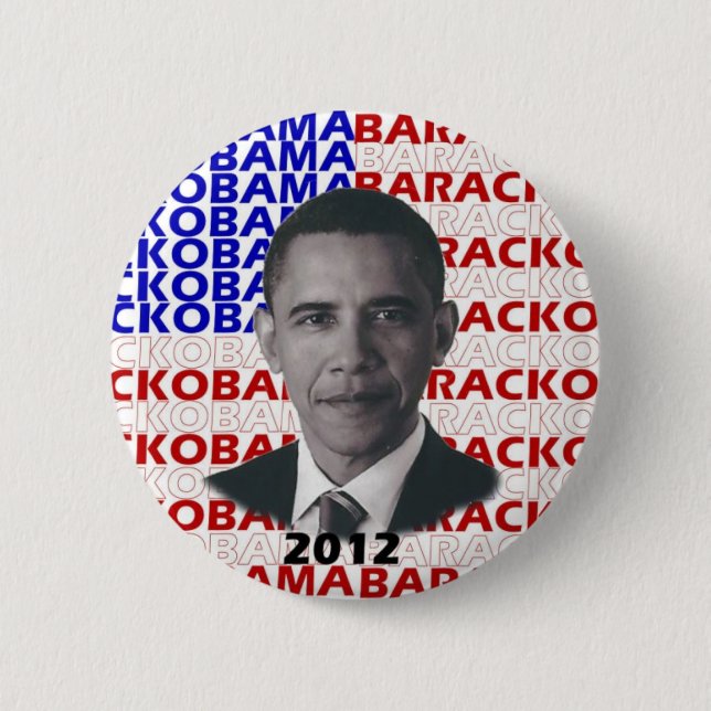 Bóton Redondo 5.08cm Barack Obama 2012 (Frente)