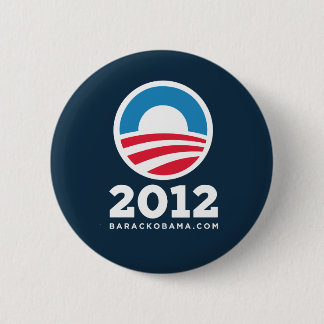 Bóton Redondo 5.08cm Barack Obama 2012 "O" (azul escuro)