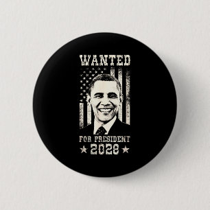 Bóton Redondo 5.08cm Barack Obama 44º Presidente Procurado Para 48º Pre
