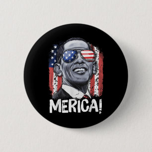 Bóton Redondo 5.08cm Barack Obama 4 De Julho Homens Da Merica Mulheres 