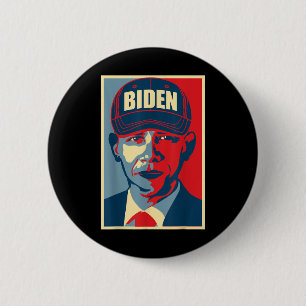 Bóton Redondo 5.08cm Barack Obama Joe Biden Hat 2020 Eleições Eua Democ