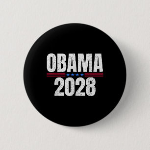 Bóton Redondo 5.08cm Barack Obama Para O Presidente 2028 Obama 2028