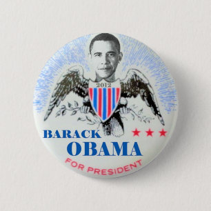 Bóton Redondo 5.08cm Barack Obama para o presidente? Em 2012?